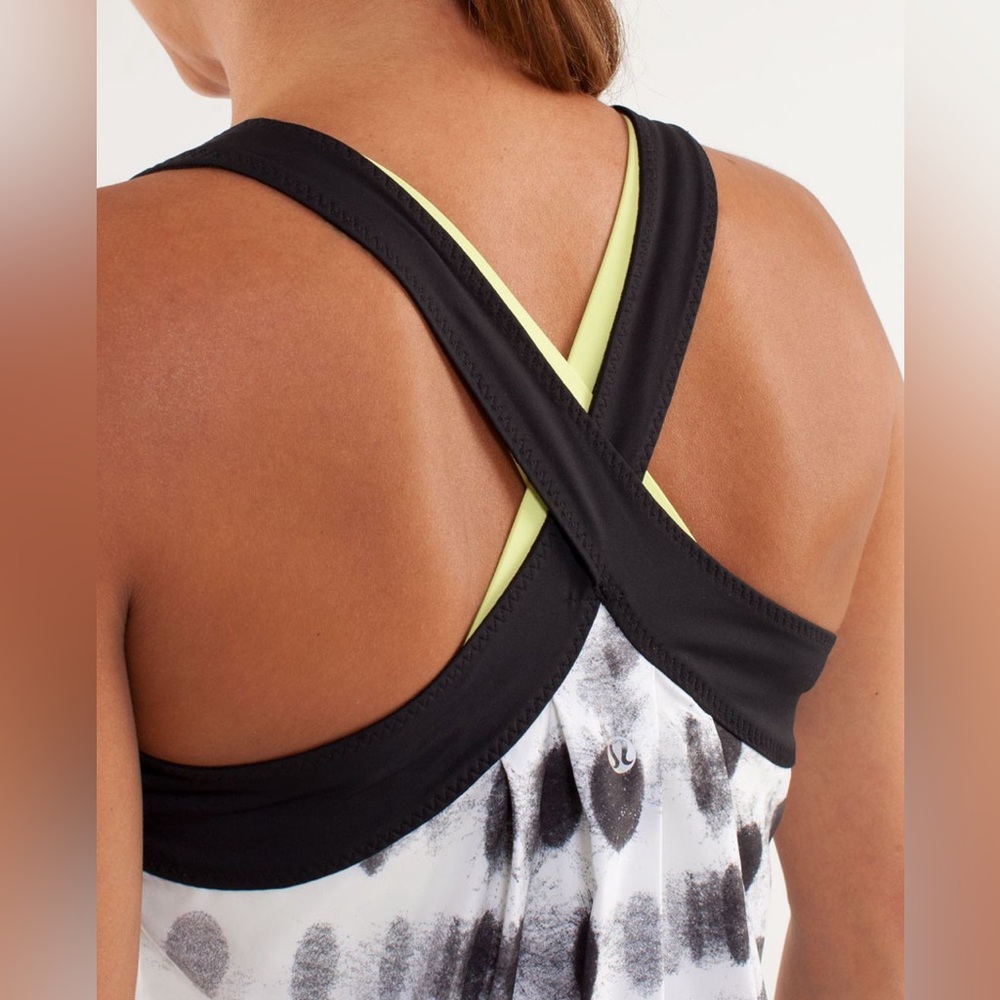 lululemon athletica White & Black Tie-Dye Active Romper - Picture 3 of 11